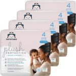 Amazon Brand - Mama Bear Plush Protection Diapers, Size 1, Assorted Print, 54 Count